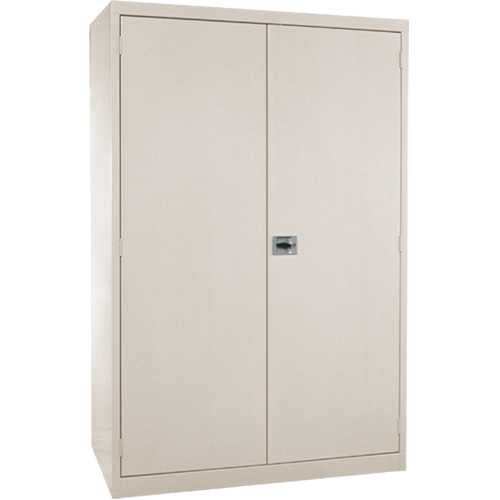 Deep Hi-Boy Storage Cabinet, Steel, 4 Shelves, 72" H x 36" W x 24" D, Beige Cintas