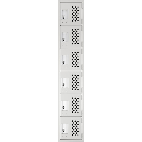 Clean Line Lockerettes, 6 -tier, 18" x 72" x 12", Steel Cintas