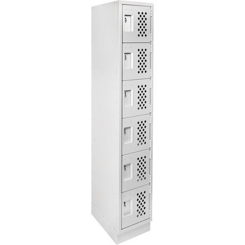 Petits casiers &eacute;conomiques assembl&eacute;s et perfor&eacute;s Clean Line, 6 niveaux, 18" x 72" x 12", Acier Cintas