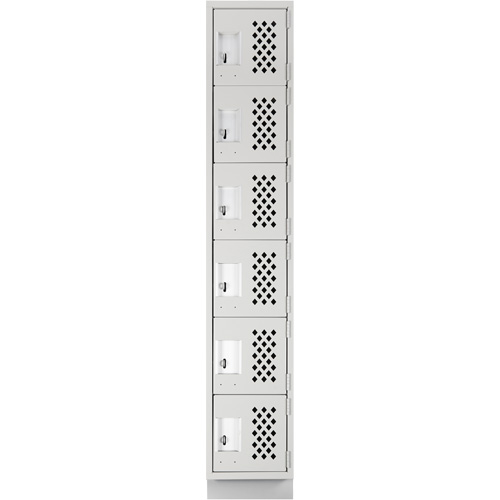 Petits casiers &eacute;conomiques assembl&eacute;s et perfor&eacute;s Clean Line, 6 niveaux, 18" x 72" x 12", Acier Cintas