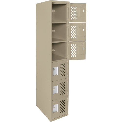 Petit casier perfor&eacute; Clean-Line, 6 niveaux, 15" x 72" x 12", Acier Cintas
