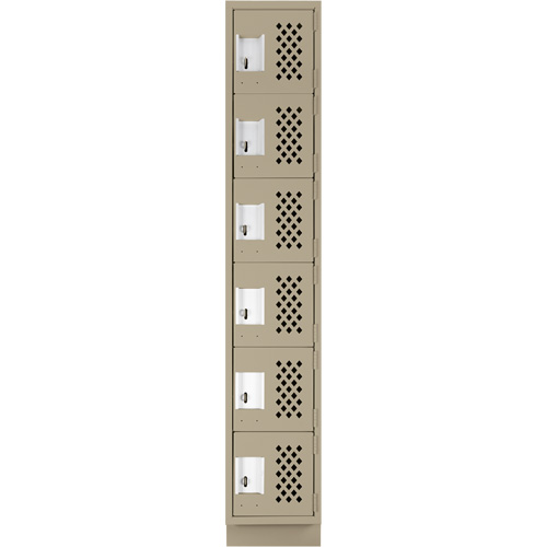Petit casier perfor&eacute; Clean-Line, 6 niveaux, 15" x 72" x 12", Acier Cintas