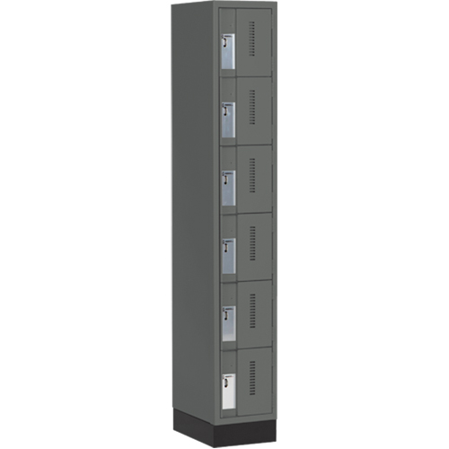 Casiers robustes Concorde, 6 niveaux, 12" x 18" x 76", Acier, Charbon, Soud&eacute; (assembl&eacute;) Cintas