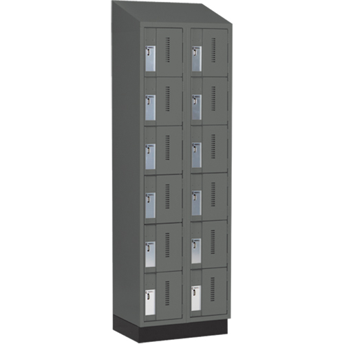 Casiers robustes Concorde, 6 niveaux, Bloc de 2, 24" x 18" x 82", Acier, Charbon, Soud&eacute; (assembl&eacute;) Cintas