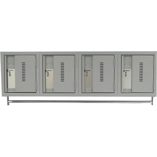 Wall Hung Lockers - Heavy Duty, Bank of 4, 18" x 12" x 12", Steel Cintas