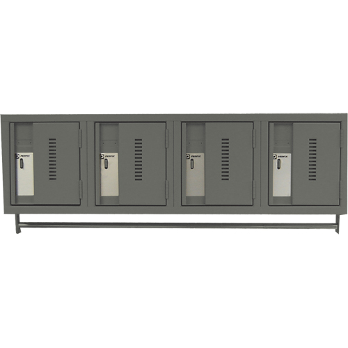 Wall Hung Lockers - Heavy Duty, Bank of 4, 18" x 12" x 12", Steel Cintas