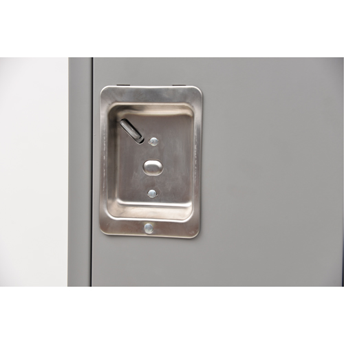 Assembled Lockers, 2 -tier, 12" x 18" x 72", Steel, Grey, Rivet (Assembled) Cintas