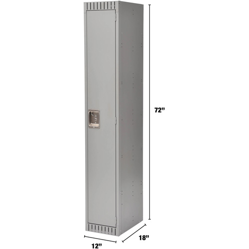 Casiers, 12" x 18" x 72", Acier, Gris, Rivet (assembl&eacute;) Cintas