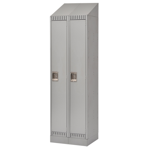 Casiers, Bloc de 2, 24" x 18" x 86", Acier, Gris, D&eacute;mont&eacute; Cintas