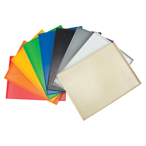 Fond de casier, Convient aux casiers 12" x 18", Gris p&acirc;le, Plastique Cintas