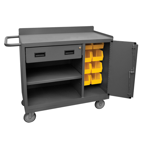 Mobile Workbench Cabinet, Steel Surface Cintas