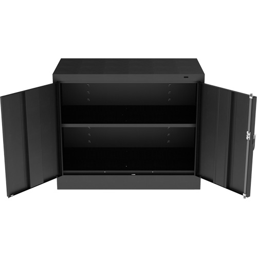 Standard Desk-High Cabinet, Steel, 30" H x 36" W x 18" D, Black Cintas
