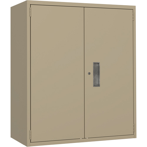 Armoire de rangement Lo-Boy, Acier, 2 Tablettes, 40" h x 36" la x 18" P, Beige Cintas
