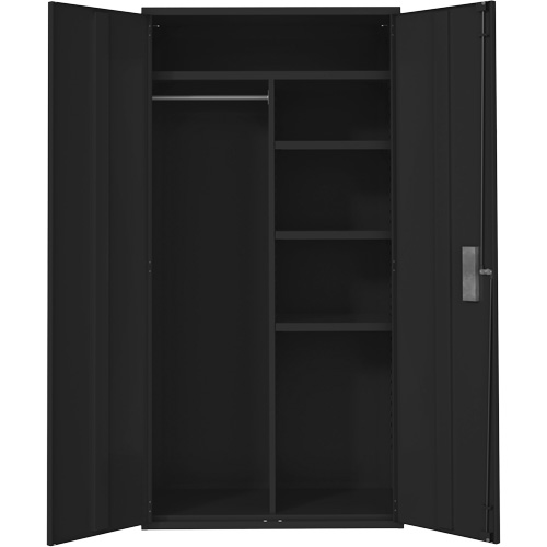 Armoire de rangements combin&eacute;s, Acier, 6 Tablettes, 72" h x 36" la x 18" P, Noir Cintas
