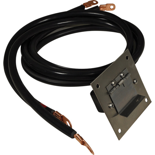 Panneau de douille polaris&eacute;e en acier inoxydable &agrave; brancher, 4 AWG, C&acirc;ble 5' Cintas