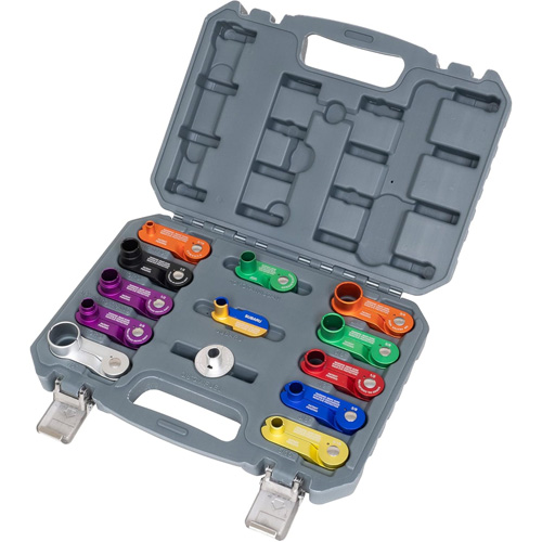 Jeu de d&eacute;connexions &agrave; ressort en aluminium 13 mcx Cintas