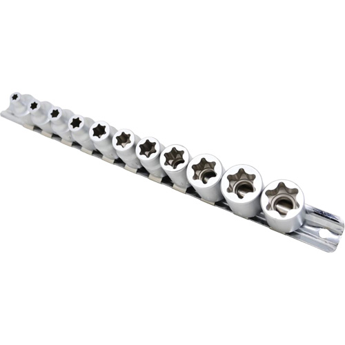 Flat-Cut E-"Star" Socket Set, 11 Pieces, 3/8" Drive Size Cintas