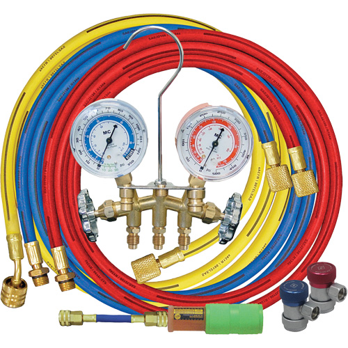 Manifold Gauge Set with Manual Couplers & Mini Dye Injector Cintas