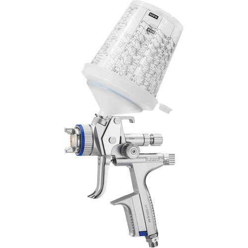 Pistolet de peinture 5000 B RP avec buse 1,2 et trois godets polyvalents RPS 0,3 l/0,6 l/0,9 L, Entr&eacute;e d'air 1/4" NPT, 10,24 pi³/min, Capacit&eacute; 0,3 L/0,6 L/0,9 L, 0,17 psi Cintas