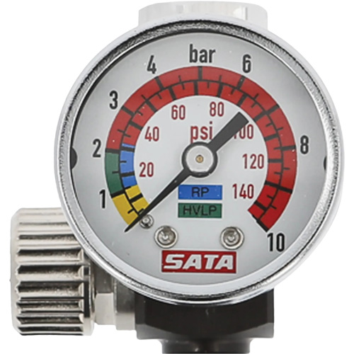 Microm&egrave;tre d'air avec manom&egrave;tre, 1/4" (filetage m&acirc;le) et G 1/4" (filetage femelle) Cintas