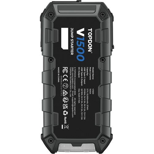 D&eacute;marreur d'appoint, survolteur, banque d'alimentation et lampe de poche V1500 Cintas