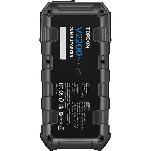 V2200Plus 2-in-1 2200 Peak Amp Jump Starter, Battery & System Tester Cintas