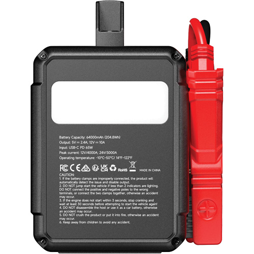 V4000 HD 12V/24V 4000A Jump Starter Cintas