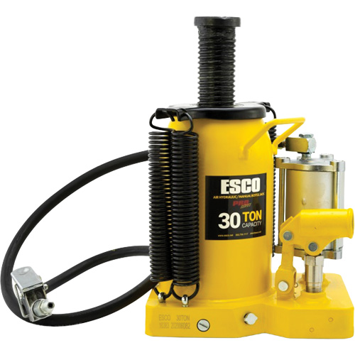 Pro Series  Bottle Jack, 30 tons, Air Hydraulic, 20" Raised Height Cintas