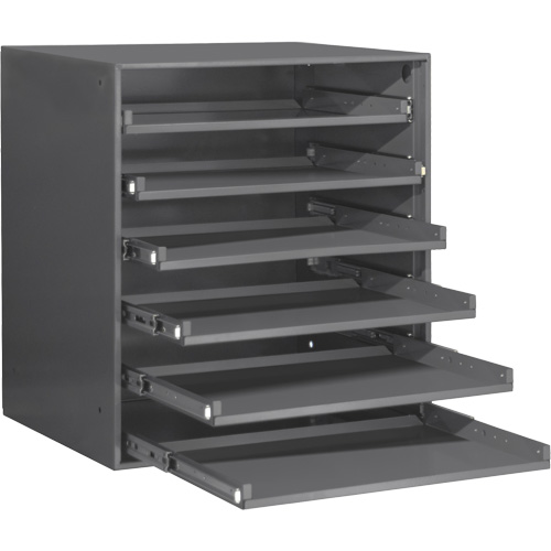 Armoire de rangement &agrave; cloisons, Acier, 6 compartiments, 20-5/16" la x 15-15/16" p, 21-7/8" h, Gris Cintas