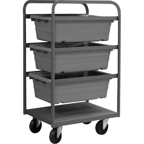 Mobile Tub Rack, Double-sided, 3 bins, 26" W x 18" D x 42" H Cintas