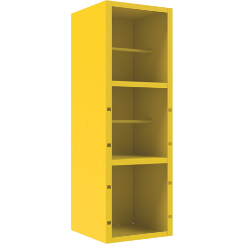 Armoire pour le contr&ocirc;le des d&eacute;versements, 1 Tablettes, 72" h x 24" la x 24" p, Acier, Jaune Cintas