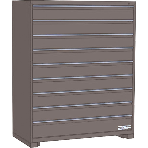 Armoire &agrave; tiroirs modulaire, 9 tiroirs, 30" la x 24" p x 60" h, Gris Cintas