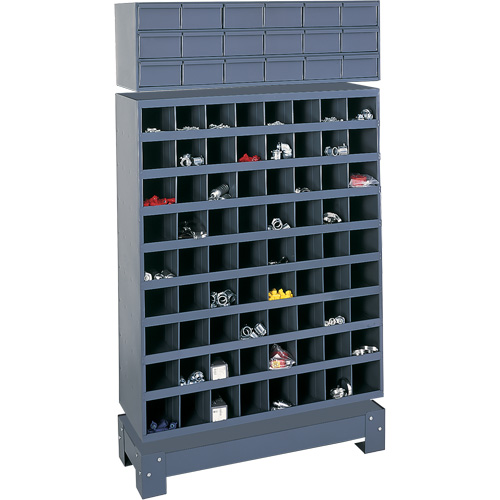 Modular Small Parts Storage Unit, Steel, 18 Drawers, 33-3/4" x 12-1/4" x 58-5/8", Grey Cintas