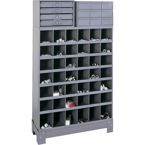 Modular Small Parts Storage Unit, Steel, 13 Drawers, 33-3/4" x 12-1/4" x 59", Grey Cintas