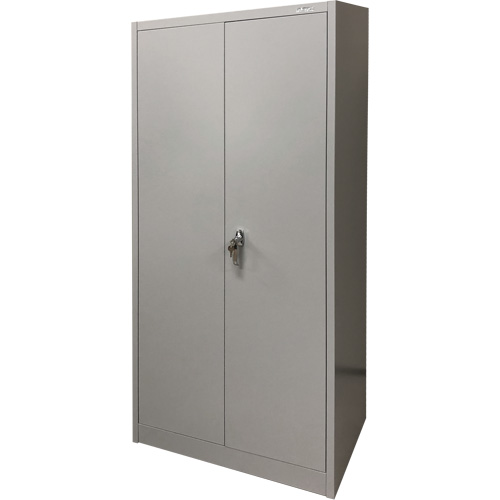 Armoire de rangement, Acier, 4 Tablettes, 66" h x 30" la x 15" P, Gris Cintas