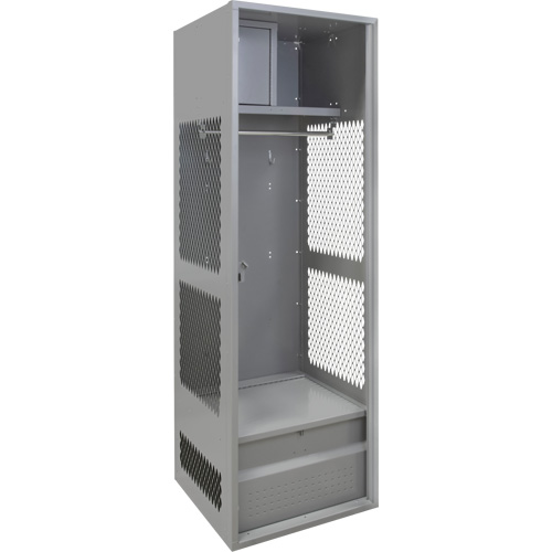 Casier pour &eacute;quipement, Acier, 24" la x 18" p x 72" h, Gris Cintas