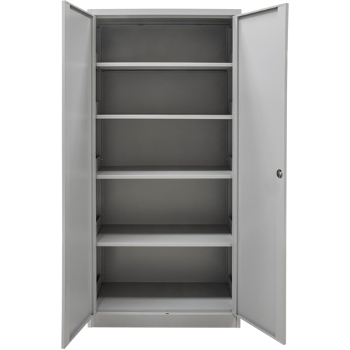Armoires de rangement Hi-Boy, Acier, 4 Tablettes, 72" h x 36" la x 18" P, Gris Cintas