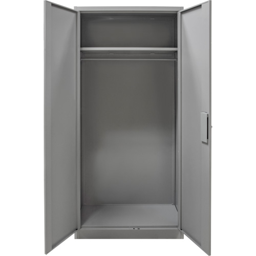 Armoire garde-robe, Acier, 36" la x 18" p x 72" h, Gris Cintas
