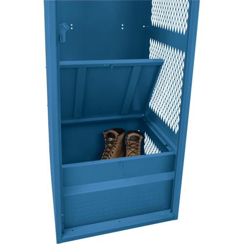 Gear Locker, Steel, 24" W x 18" D x 72" H, Dark Blue Cintas