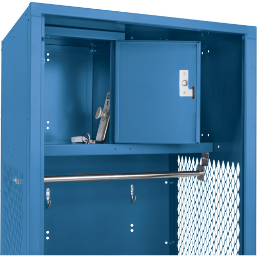 Gear Locker, Steel, 24" W x 18" D x 72" H, Dark Blue Cintas