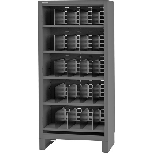 Heavy-Duty Open Front Cabinet with Dividers, Steel, 0 Drawers, 36" x 24" x 78", Grey Cintas