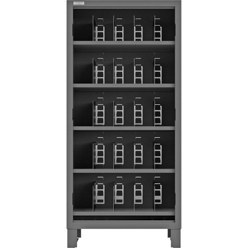 Heavy-Duty Open Front Cabinet with Dividers, Steel, 0 Drawers, 36" x 24" x 78", Grey Cintas