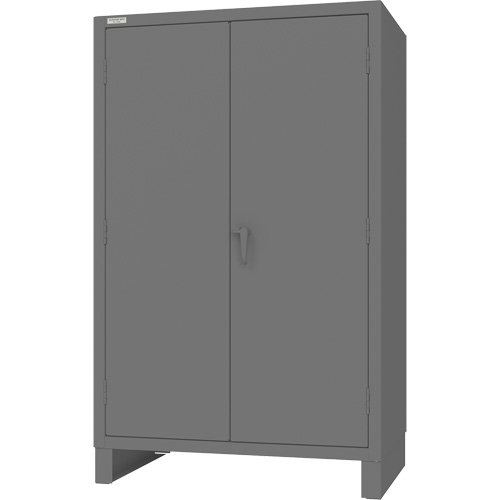 Armoire avec portes encastr&eacute;es en panneau perfor&eacute;, Acier, 4 Tablettes, 78" h x 48" la x 30" P, Gris Cintas