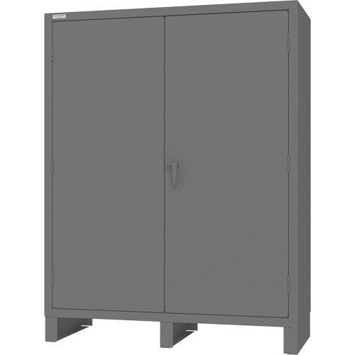 Armoire &agrave; portes encastr&eacute;es standards, Acier, 60" la x 24" p x 78" h, Gris Cintas
