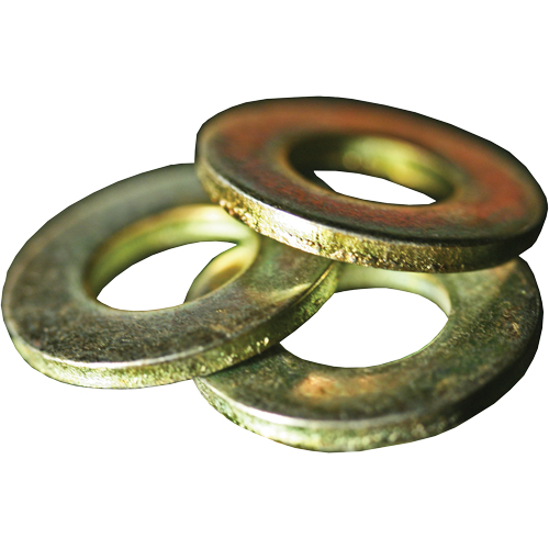 SAE Flat Washer, 3/8", Yellow Zinc Cintas
