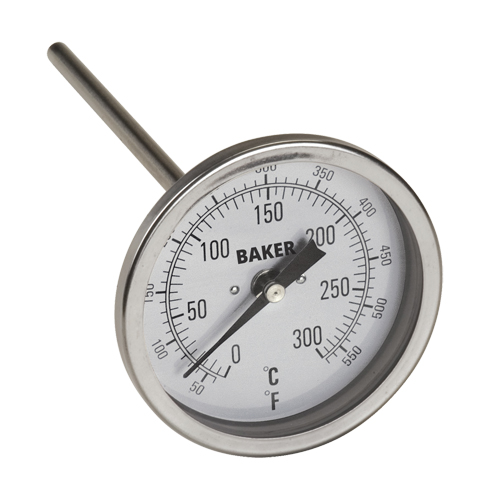 Thermom&egrave;tres bilames, Contact, Analogique, 50-550°F (0-260°C) Cintas