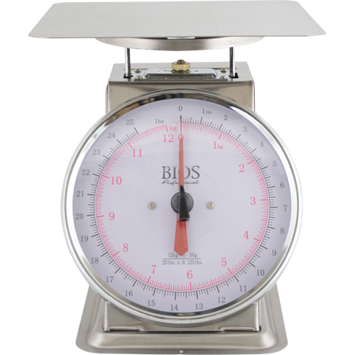 Balance &agrave; plateau sup&eacute;rieur, Capacit&eacute; 25 lb 12 kg, Graduations 0,125 lb / 50 g Cintas