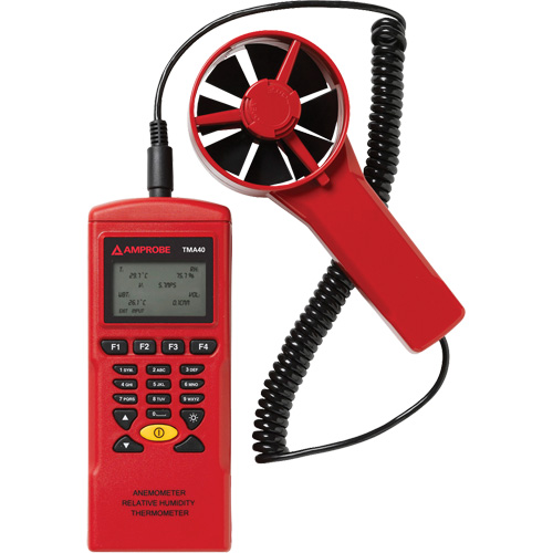 An&eacute;mom&egrave;tre TMA40-A, Enregistrement des donn&eacute;es, Gamme de v&eacute;locit&eacute; d'air de 0,4 - 32 m/sec Cintas