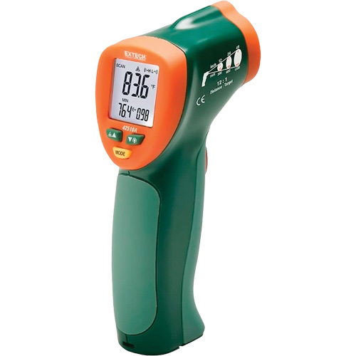 Mini thermom&egrave;tre &agrave; infrarouge &agrave; large gamme, Sans contact, Num&eacute;rique, -25-1200°F (-50-650°C) Cintas
