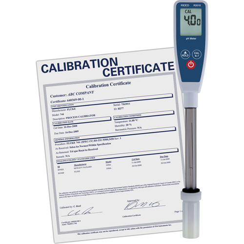 Long Stem pH Meter with Traceable Certificate Cintas